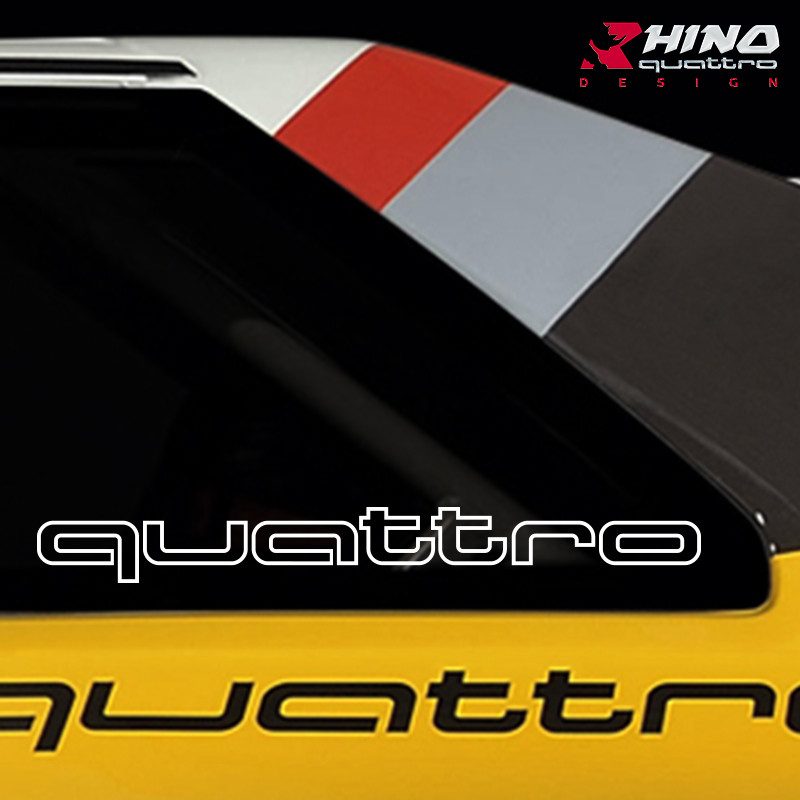 Sticker Audi quattro emblem outline
