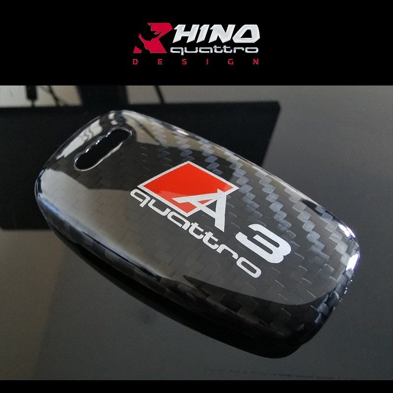 Audi-A1-A3-A4-A6-Q3-Q5-Q7-TT-ALLROAD-Logo-Sport-Car-Key-Shell-Carbon-Fiber