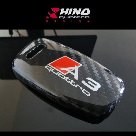 Audi-A1-A3-A4-A6-Q3-Q5-Q7-TT-ALLROAD-Logo-Sport-Car-Key-Shell-Carbon-Fiber