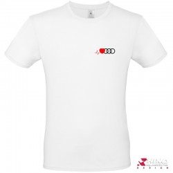 T-shirt audi cardio anneaux blanc