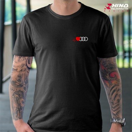T-shirt audi cardio anneaux noir