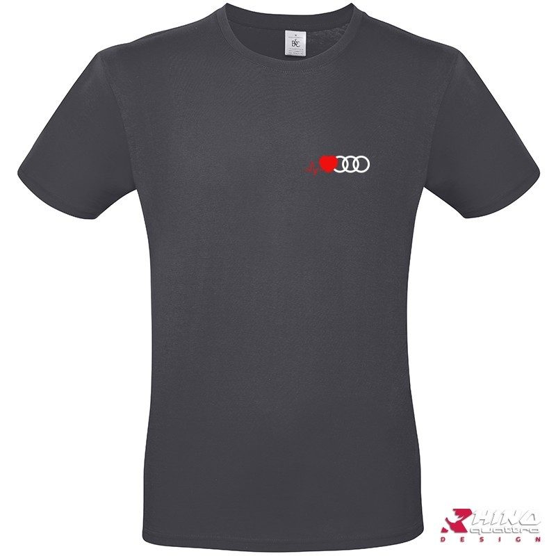 T-shirt audi cardio anneaux dark grey