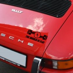 Sticker-Porsche-The-World-is-Flat