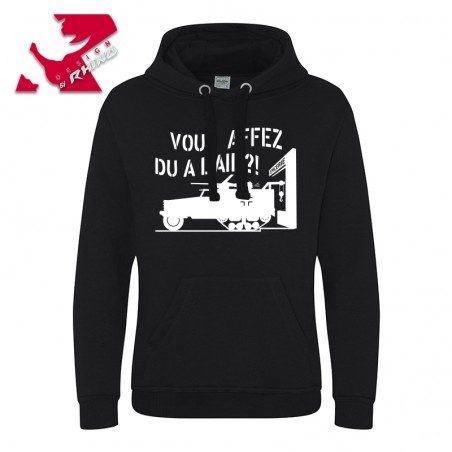 Sweat à capuche 7e Compagnie - Vous affez du à l'ail ?!